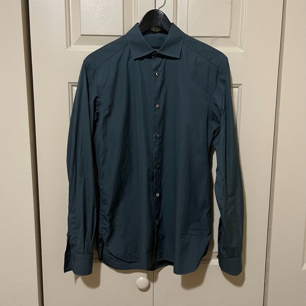 Ermenegildo Zegna Trofeo Comfort Cotton Shirt Size EU39/US15.5/M